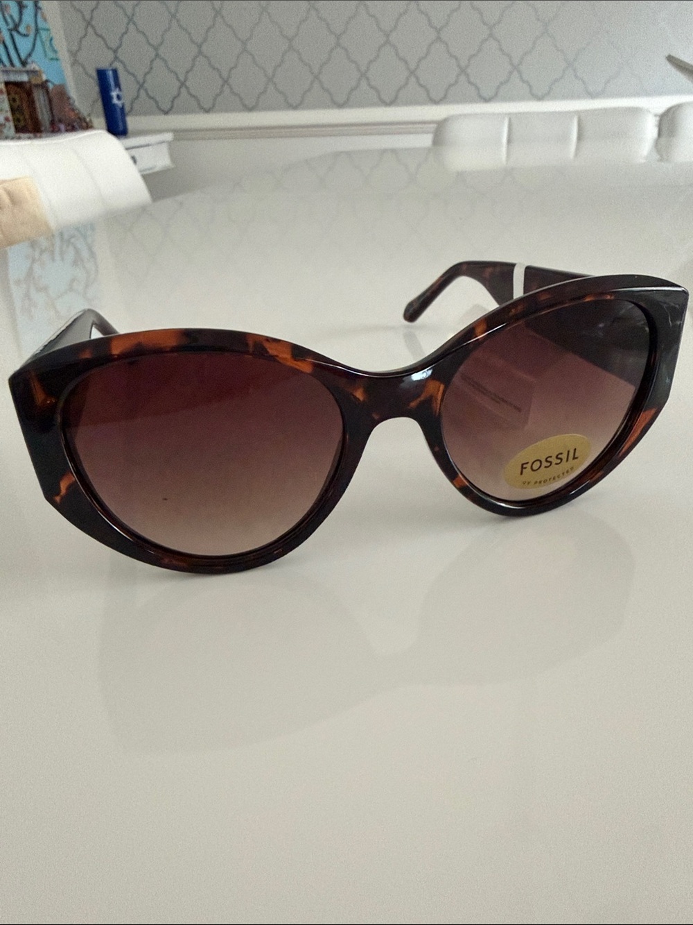Fossil Tortoiseshell Cat-Eye Sunglasses